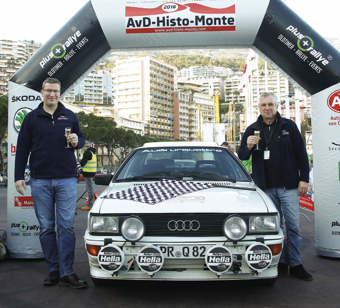AvD-Histo-Monte: Die Gesamtsieger Dietmar Gornig und Stephan Hinze auf Audi Quattro