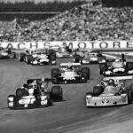 Fesselnder Kampf um den F2-EM-Titel 1974: Depailler links, Stuck rechts