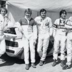 Da hatten auch die F1-Piloten Spaß: Jacques Laffite, Didier Pironi, Alan Jones, Nelson Piquet und Carlos Reutemann (v.li.)