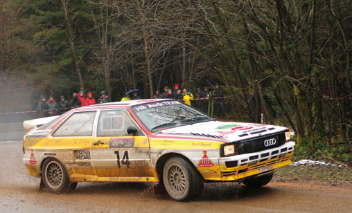Boucles Bastogne: Audi Quattro - A1 mit den Belgiern Francois Verbist / Christophe Nivarlet