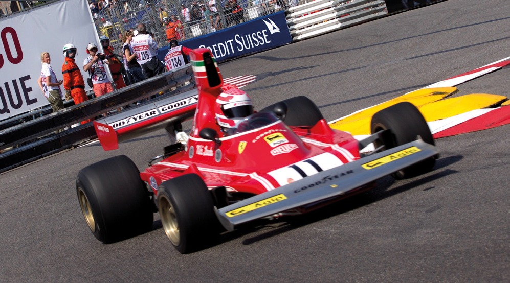 Grand Prix de Monaco: CURBS-REDAKTEUR MARCO WERNER IM FERRARI 312 B3: DRITTER GESAMT UND EPO-CHENKLASSEN-SIEGER