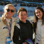 Damen-Trio: Gaby von Oppenheim, Claudia Hürtgen und Célia Martin beim 1000km-Rennen auf dem Nürburgring