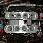 Antriebsquelle des Lotus 87b: Ford Cosworth 3 Liter